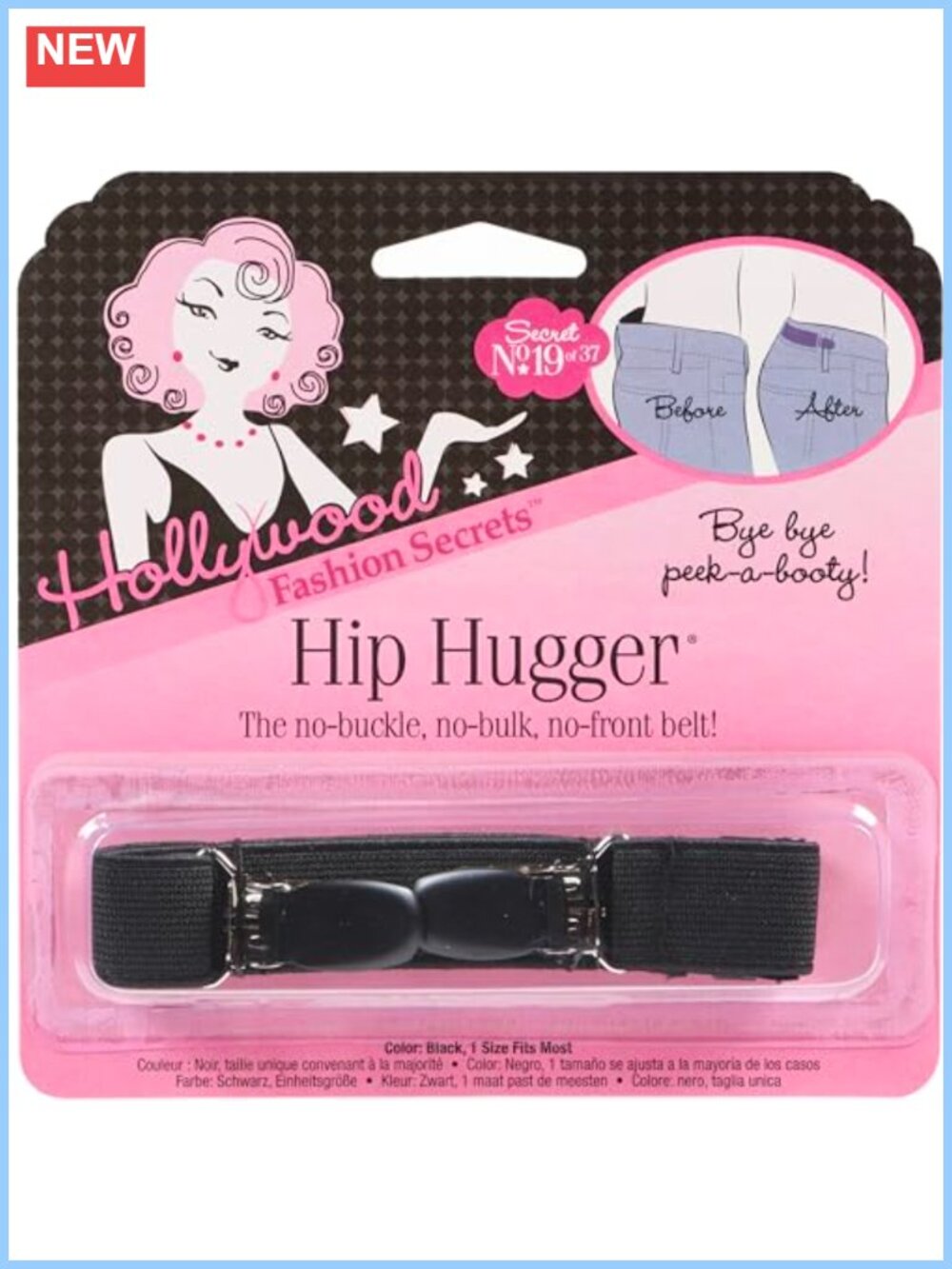 Hip Huggers Elastic Belt Alternative No Buckle Waist Adjuster